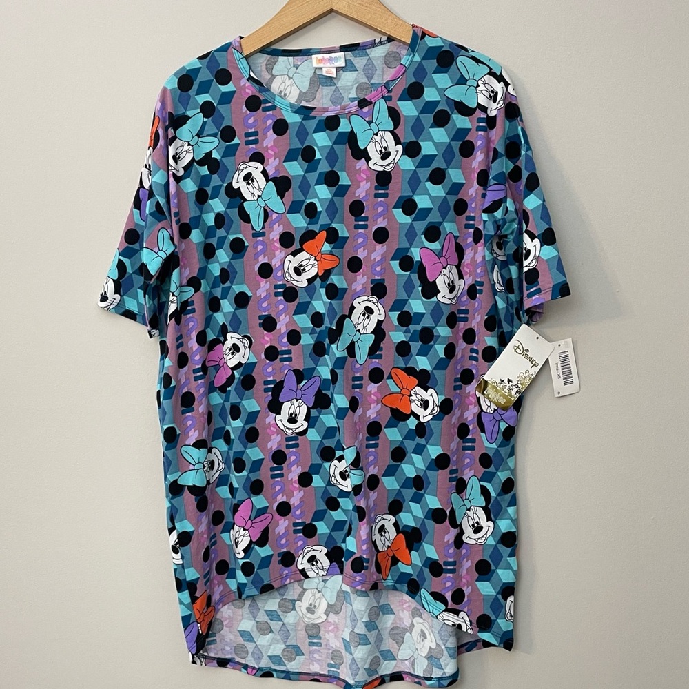 Disney LulaRoe Irma XS Top NWT Minnie Mouse - Picture 1 of 6